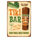 Blechschild "Tiki Bar Exotic Food and Drink" 30...