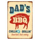 Blechschild "Dads World Famous BBQ" 30 x 40 cm...