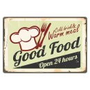 Blechschild "Good Food - grün" 40 x 30 cm...