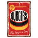 Blechschild "Burgers Best Burgers in Town" 30 x...