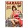 Blechschild "Garage Full Service" 30 x 40 cm Pinup Schild Autowerkstatt