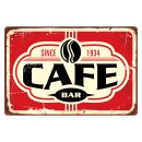 Blechschild "Cafe Bar" 40 x 30 cm Dekoschild...