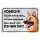 Blechschild "Vorsicht Hund Du siehst mich nicht" 40 x 30 cm Dekoschild Warnung Hund