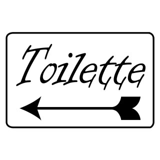 Blechschild "Toilette Pfeil links" 40 x 30 cm Dekoschild Toiletten