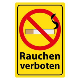 Blechschild "Rauchen verboten" 30 x 40 cm Dekoschild Rauchverbot