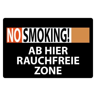 Blechschild "No Smoking Rauchfreie Zone" 40 x 30 cm Dekoschild Nicht rauchen
