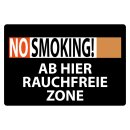 Blechschild "No Smoking Rauchfreie Zone" 40 x...