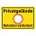 Blechschild "Privatgelände Betreten Verboten - gelb" 40 x 30 cm Dekoschild Privat