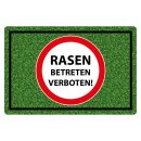 Blechschild "Rasen Betreten verboten" 40 x 30...