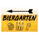 Blechschild "Biergarten links" 40 x 30 cm...