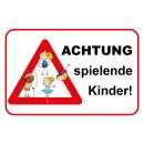 Blechschild "Achtung spielende Kinder" 40 x 30...