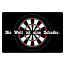 Blechschild "Die Welt ist eine Scheibe" 40 x 30...