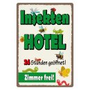 Blechschild "Insektenhotel Zimmer frei" 30 x 40...