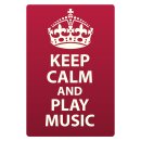 Blechschild "Keep Calm and play Music" 30 x 40...