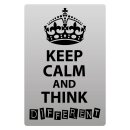 Blechschild "Keep Calm think different" 30 x 40...