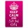 Blechschild "Keep Calm and sew on" 30 x 40 cm Dekoschild Spruch des Tages