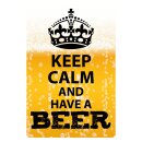 Blechschild "Keep Calm and have a Beer" 30 x 40...