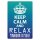 Blechschild "Keep Calm and relax is Friday" 30 x 40 cm Dekoschild Spruch des Tages