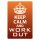 Blechschild "Keep Calm and work out" 30 x 40 cm Dekoschild Spruch des Tages