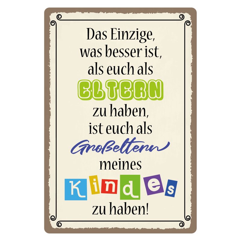 Schild Eltern Großeltern meines Kindes, 12,99