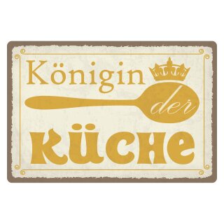 Blechschild "Königin der Küche" 40 x 30 cm Dekoschild Küchenspruch