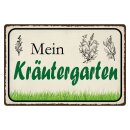 Blechschild "Mein Kräutergarten" 40 x 30...