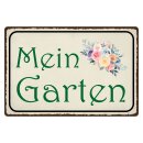Blechschild "Mein Garten" 40 x 30 cm Dekoschild...