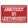 Blechschild "Arbeitszeit ist Leistungszeit" 40 x 30 cm Dekoschild Spruch Arbeit