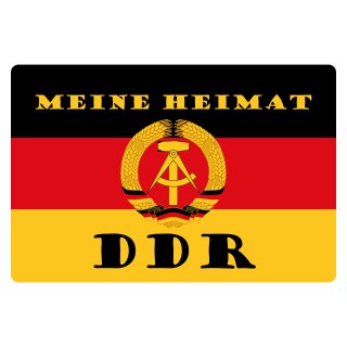 Blechschild "Meine Heimat DDR" 40 x 30 cm Dekoschild DDR Flagge