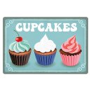 Blechschild "Cupcakes" 40 x 30 cm Dekoschild...