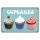 Blechschild "Cupcakes" 40 x 30 cm Dekoschild Minikuchen