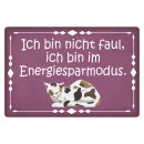 Blechschild "Ich bin nicht faul bin im" 40 x 30...