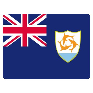 Blechschild "Flagge Anguilla" 40 x 30 cm Dekoschild Fahnen