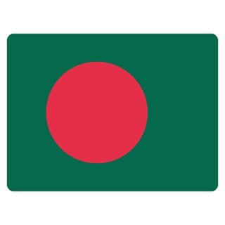 Blechschild "Flagge Bangladesch" 40 x 30 cm Dekoschild Staatsflagge Bangladesch
