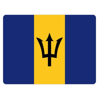 Blechschild "Flagge Barbados" 40 x 30 cm Dekoschild Länderflagge