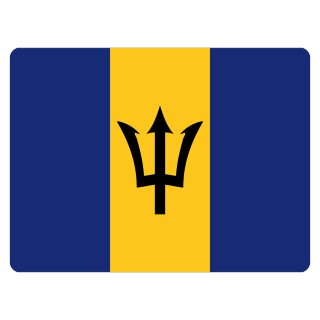 Blechschild "Flagge Barbados" 40 x 30 cm Dekoschild Länderflagge