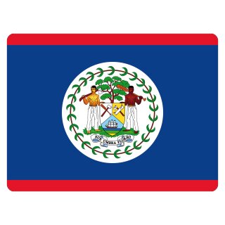 Blechschild "Flagge Belize" 40 x 30 cm Dekoschild Länderfahnen