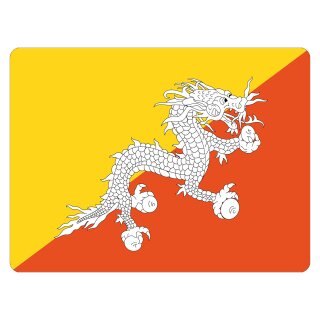 Blechschild "Flagge Bhutan" 40 x 30 cm Dekoschild Fahnen