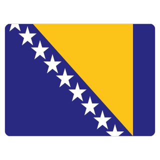 Blechschild "Flagge Bosnien Herzegowina" 40 x 30 cm Dekoschild Länderfahnen
