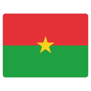 Blechschild "Flagge Burkina Faso" 40 x 30 cm Dekoschild Staatsflagge Burkina Faso