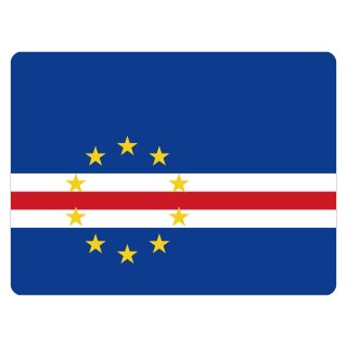 Blechschild "Flagge Kap Verde" 40 x 30 cm Dekoschild Staatsflagge Kap Verde