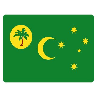 Blechschild "Flagge Kokosinseln" 40 x 30 cm Dekoschild Fahnen