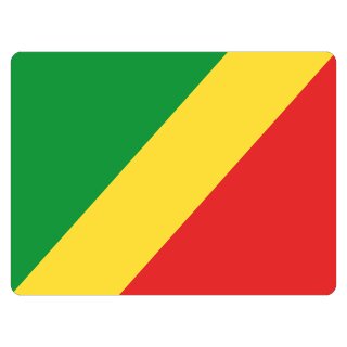 Blechschild "Flagge Kongo" 40 x 30 cm Dekoschild Staatsflagge Kongo