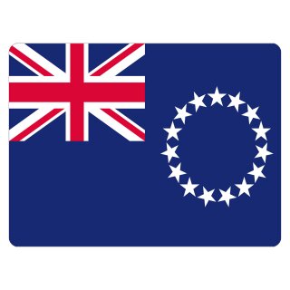 Blechschild "Flagge Cookinseln" 40 x 30 cm Dekoschild Länderflagge