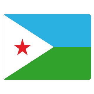Blechschild "Flagge Dschibuti" 40 x 30 cm Dekoschild Länderfahnen