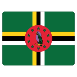 Blechschild "Flagge Dominica" 40 x 30 cm Dekoschild Staatsflagge Dominica