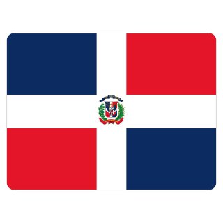 Blechschild "Flagge Dominikanischen Republik" 40 x 30 cm Dekoschild Länderflagge