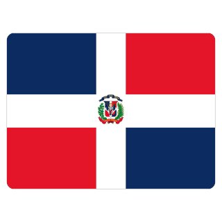 Blechschild "Flagge Dominikanischen Republik" 40 x 30 cm Dekoschild Länderflagge
