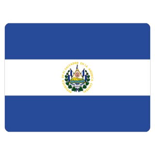 Blechschild "Flagge El Salvador" 40 x 30 cm Dekoschild Staatsflagge El Salvador