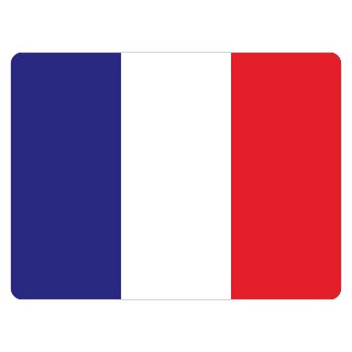 Blechschild "Flagge Frankreich" 40 x 30 cm Dekoschild Frankreich Flagge